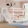 lanki international gmbh Etagenbett mit Rutsche 90 x 200 cm MDF und Massivholz weiß