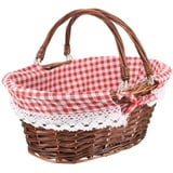 Yardwe Picknickkorb Aufbewahrungskörbe Für Gemüse Organisator Für Obstkörbe Blumenarrangementkorb Obstkorb Geflochtener Korb Aus Rattan Geschenkverpackungskorb Blumenkorb Natürlich Tuch