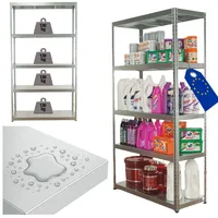 MODO24 Schwerlastregal Metall Elara, 180x80x40 cm, Verzinkt, 5 Böden je 130 kg Traglast, Lagerregal Stecksystem ohne Schrauben, Steckregal Werkstattregal Kellerregal Garagenregal für Lager Küche Büro