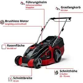 Einhell GE-CM 43 Li M Kit inkl. 2 x 4,0 Ah