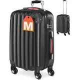 monzana Hartschalen Trolley 4-Rollen Cabin 50 cm / 34 l schwarz