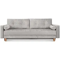 Konsimo 3-Sitzer-Schlafsofa, Silber, 220x80x100 cm, Wohnzimmer, Sofas & Couches,
