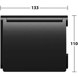 Keuco Plan Black Selection Toilettenpapierhalter mit Deckel, schwenkbar, 14960370000
