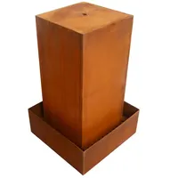 Estexo Springbrunnen Cortenstahl Set 50x50x80 cm