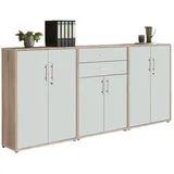 BMG Möbel Aktenschrank Tabor (Set 15, Büroschrank abschließbar mit Metallgriffen) Made in Germany beige