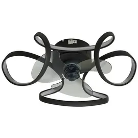 LINDBY Lomata 0 cm Deckenventilator Grau/Schwarz