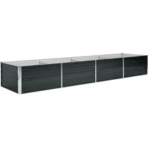 vidaXL Garten-Hochbeet verzinkter Stahl rechteckig 320 x 80 x 45 cm Anthrazit 