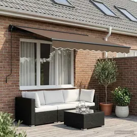 vidaXL Manuell einziehbare Markise 3,5 x 2 m grau