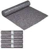 relaxdays Malervlies 5 x Malervlies 270g/m2 1x25 m grau