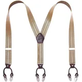 KANGDAI Hosenträger für Herren Breit Y Style 3.5 CM Mit Sehr 6 Starke Metall Clip Durable Elastic Verstellbare Hosenträger Geschenkbox für Herren und Damen - Einheitsgröße