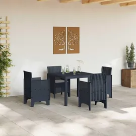 vidaXL Garten Essgruppe 5-tlg. Anthrazit