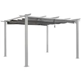 Konifera Pavillon-Ersatzdach für Pergola "Tilos 4x3", 180 g/m2, Stoffmaß ca. 245x330cm, mit PU-Beschichtung grau