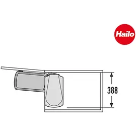 HAILO AS Uno 18 l edelstahl/schwarz