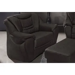Sessel SIT & MORE "Benson", schwarz, B:98cm H:94cm T:95cm, NaturLeder, Luxus-Microfaser ALTARA NUBUCK (100% Polyester), Luxus-Kunstleder, Sessel, Polstersessel
