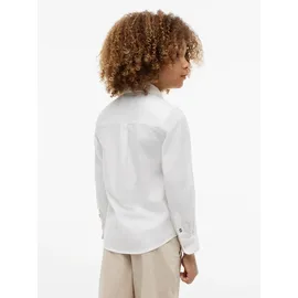 Tommy Hilfiger Jungen, Hemd OXFORD aus Baumwolle, mit Stretch, weiß, (White), 5 Jahre - 5 Jahre