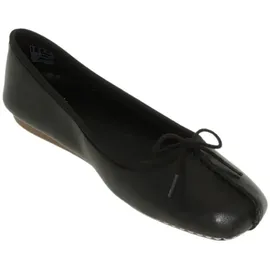 CLARKS Freckle Ice Ballerinas Black Leather 37 1/2