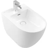 Villeroy & Boch Subway 3.0 Wand-Bidet 447100RW 37x59,5cm, 1 Hahnloch, mit Überlauf, stone white