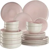 Tectake Mare Tafelservice 24-tlg. rosa