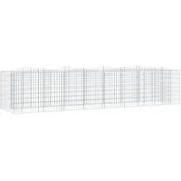 vidaXL Gabionen-Hochbeet mit Hochbogen 400 x 100 x 100 cm