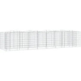 vidaXL Gabionen-Hochbeet mit Hochbogen 400 x 100 x 100 cm