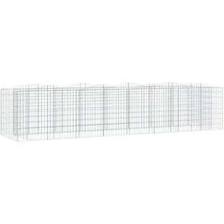 vidaXL Gabionen-Hochbeet mit Hochbogen 400 x 100 x 100 cm