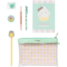 Grupo Erik Super Schreibwaren Set Pusheen Foodie - Stiften und Bleistift mit Radiergummi Topper - Federmäppchen Groß - Büroklammern - Spitzer - Notizzettel, SSGP001