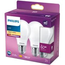 Philips LED Classic E27 Glühlampenform 7 W 806 lm 2er Set 11 x 6 cm (H x Ø)