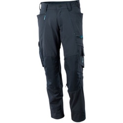Mascot Hose mit Knietaschen, Stretchstoff Hose Größe 76C46, schwarzblau