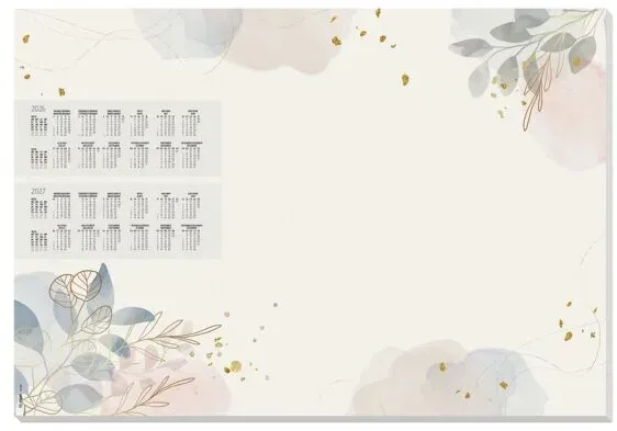 Sigel Papier-Schreibunterlage »Pastel Garden« 30 Blatt mit Kalendarium für 2026 / 27 mehrfarbig