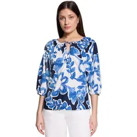 Betty & Co Schlupfbluse mit Print Blau/Weiß 36