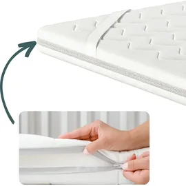 möbel-gerner Topper 7-Zonen Matratzentopper H3 140 x 200 cm weiß