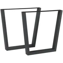 [en.casa] Tischgestell 2er Set Lalling 72x55/75cm Schwarz