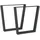 [en.casa] Tischgestell 2er Set Lalling 72x55/75cm Schwarz