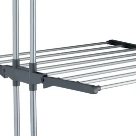 Relaxdays Wäscheständer Turm rollbar grau/silber
