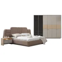 Celmo Schlafzimmer-Set COSTA inkl. Aufbau- und Premiumservice, (Spar-Set), Bett inkl. Nachtkommoden + Kleiderschrank + Schminktisch (wählbar) beige
