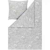 Estella Mona Floral Silber 135 x 200 cm + 80 x 80 cm