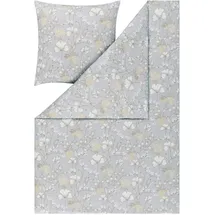 Estella Mona Floral Silber 135 x 200 cm + 80 x 80 cm