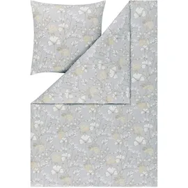 Estella Mona Floral Silber 135 x 200 cm + 80 x 80 cm