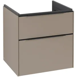 Villeroy & Boch Waschbeckenunterschrank 2 Auszüge 57,2 x 57,9 x 47,8 cm Taupe/Volcano Black