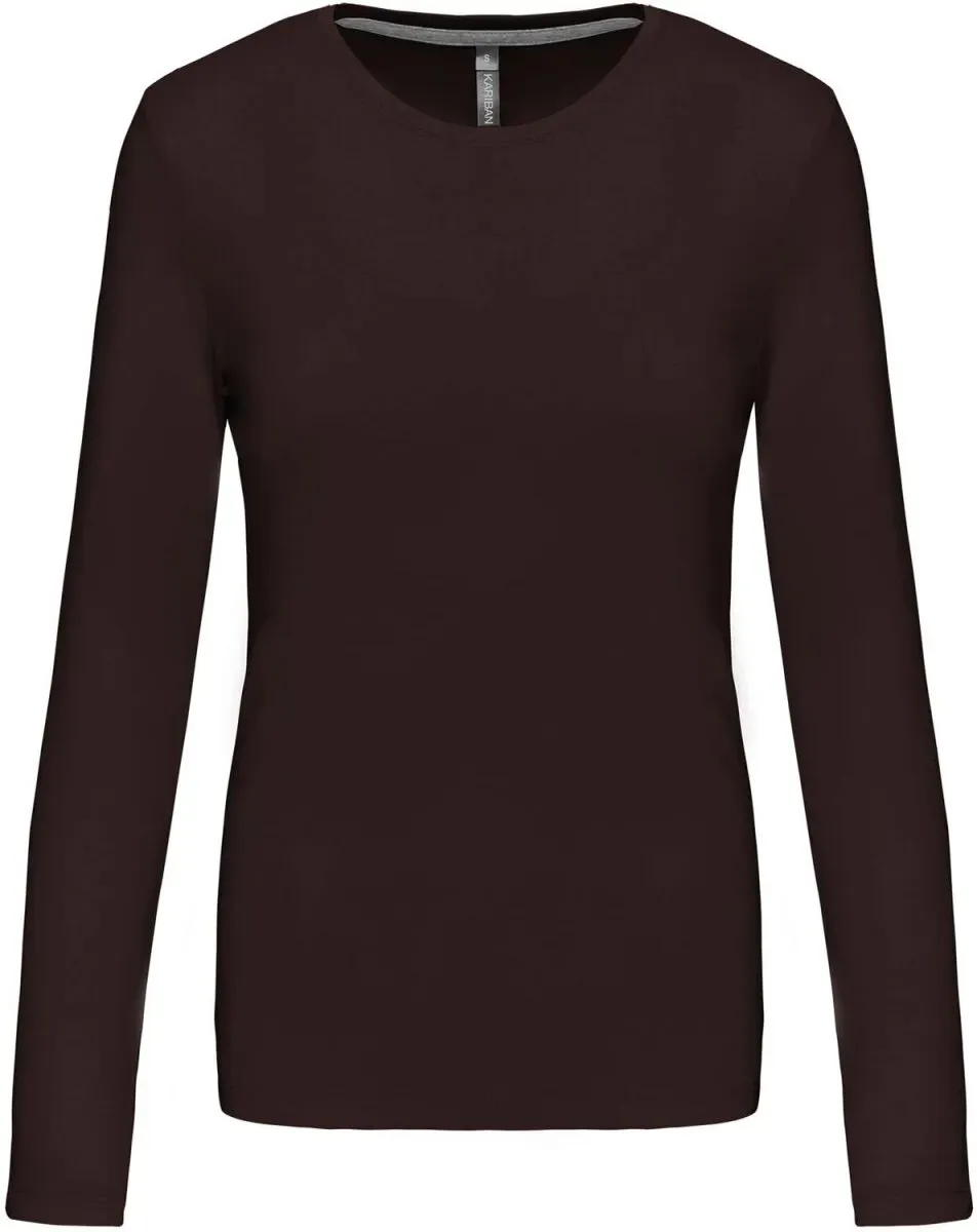 Kariban Damen T-Shirt langarm K383 chocolate XXL