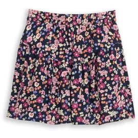 Tom Tailor A-Linien-Rock mit All-Over Print blau 104/110