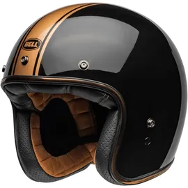 Bell Helm Jet Cafe Racer BELL Custom 500 22.06 Rallye Schwarz Bronze Poliert