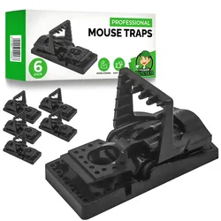 VerminBuster Mausefalle 6-teilig - Mausefalle gezähnt - Mausefallen - 100% Fangchance - Mäuseabwehr - Ohne Mäusegift