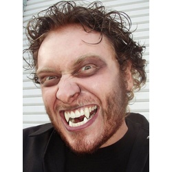 Metamorph Kostüm Werwolf Zähne (4 Stück), Hochwertige Scarecrow Zähne in Hollywood-Qualität weiß