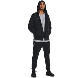 Under Armour Rival Fleece Kapuzenjacke Herren Schwarz/Weiß L