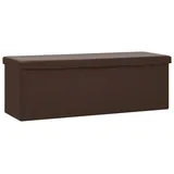 furnicato Truhenbank Faltbare Sitzbank mit Stauraum Braun PVC braun