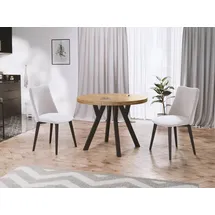 pphu meblokar karol wierczyski Designer Runder Ausziehtisch 100 x 76 x 100 cm braun