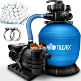 tillvex Sandfilteranlage blau 13.200 L/h