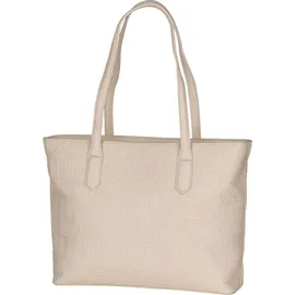 Valentino Pansy Shopper Polyurethan Ecru