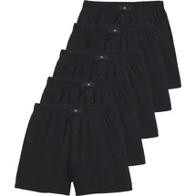 H.I.S. Weiter Boxer unifarben M 5er Pack schwarz